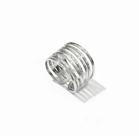 Multi Layer Band Gold Ring