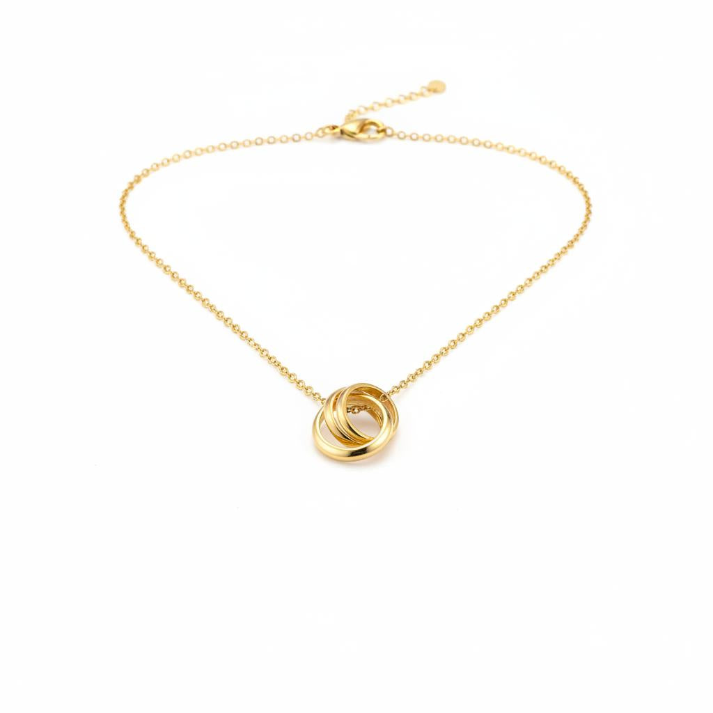 Multiple Rings Pendant Necklace