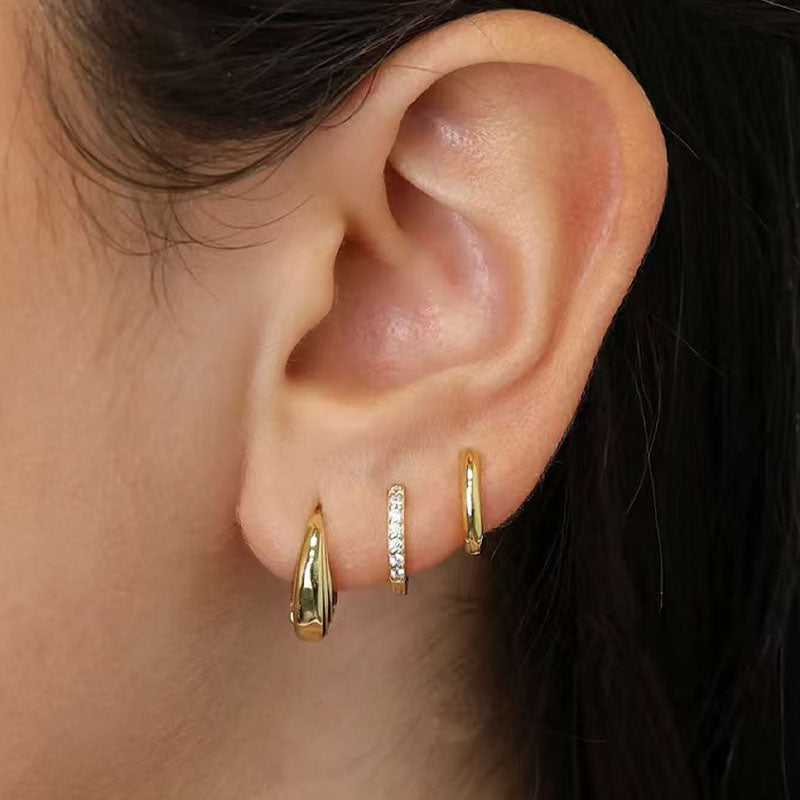 Three Piece Vintage Style Earrings