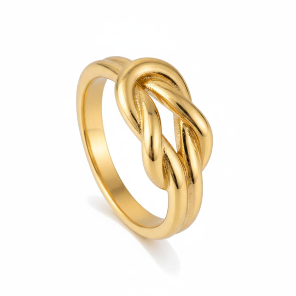 Rope Knot Gold Ring
