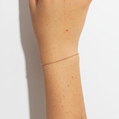 Rose Gold Dapped Bar Cable 1.38mm Chain