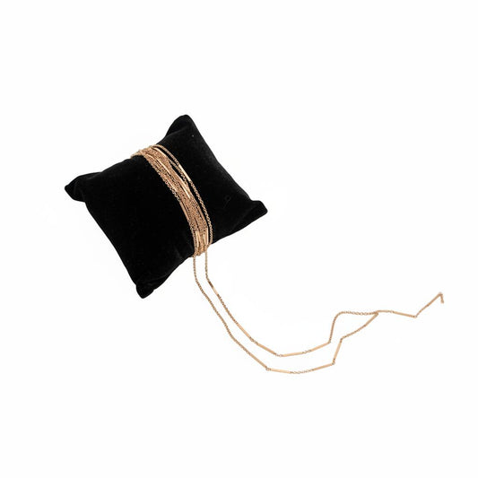 Rose Gold Dapped Bar Cable 1.38mm Chain