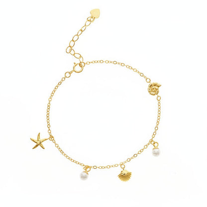 Shell Pearl Star Bracelet