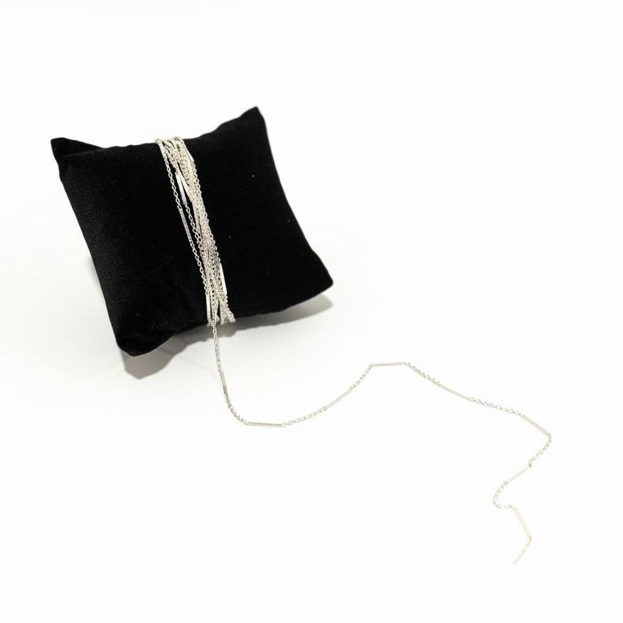 Silver Dapped Bar Cable 1.38mm Chain