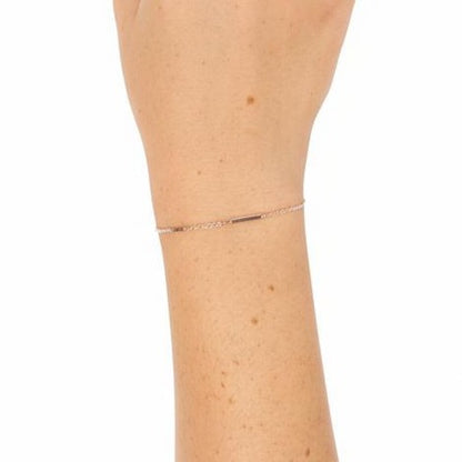 Silver Dapped Bar Cable 1.38mm Chain