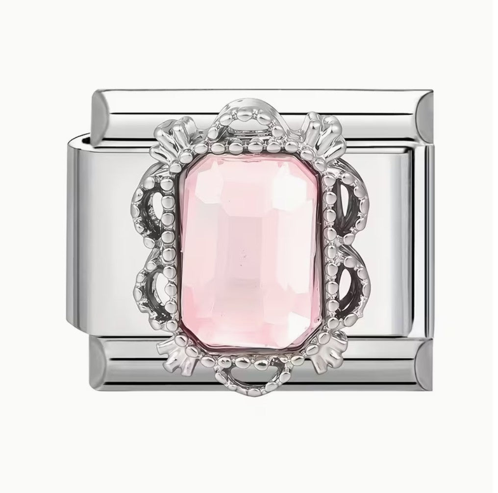 Silver Pink Gem