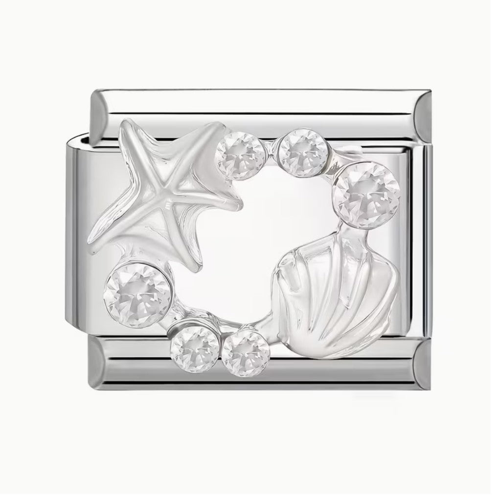 Silver Starfish & Shell