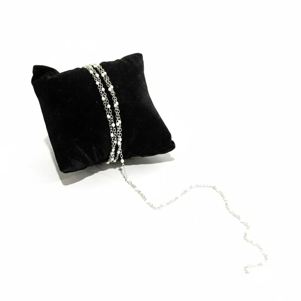 Silver & White Chain