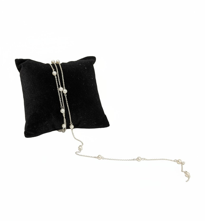 Silver Freshwater Pearl Chain