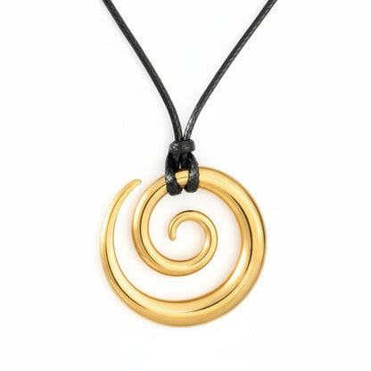 Spiral Necklace with Wax Cord
