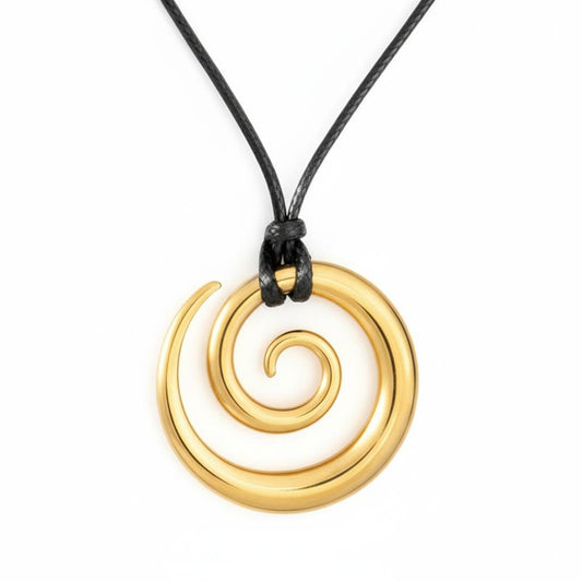 Spiral Necklace with Wax Cord