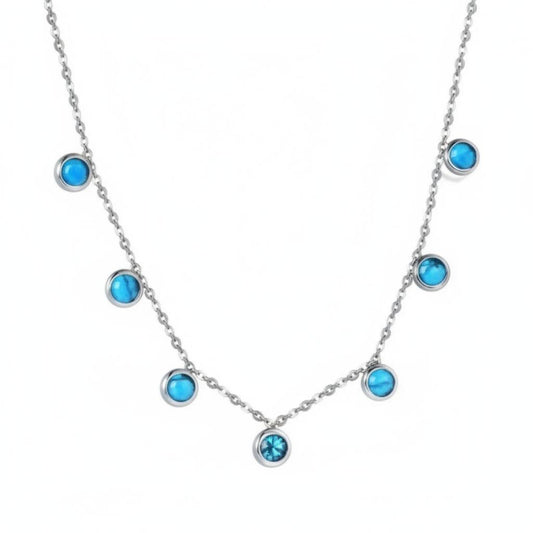 Turquoise Pearl Pendant Necklace
