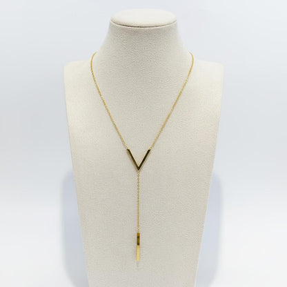 V Link Cuboid Chain Necklace