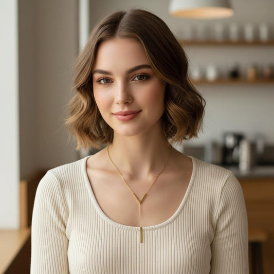 V Link Cuboid Chain Necklace